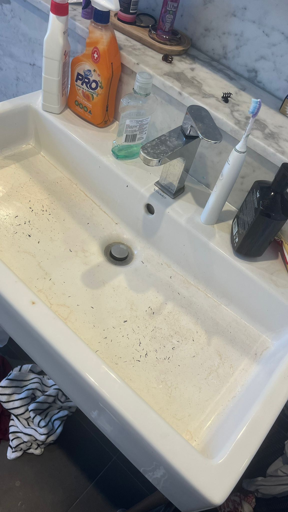 Bathroom before regular clean — Collaroy